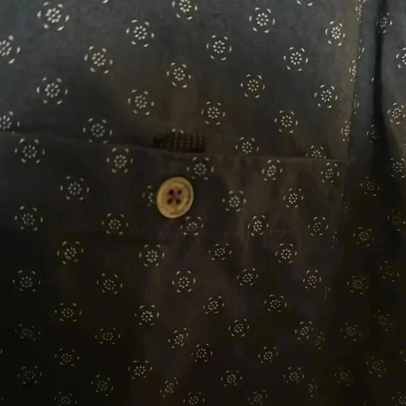 Ted Baker London | 100% Cotton button down, size 5. Navy blue with print. EUC - Picture 9 of 12